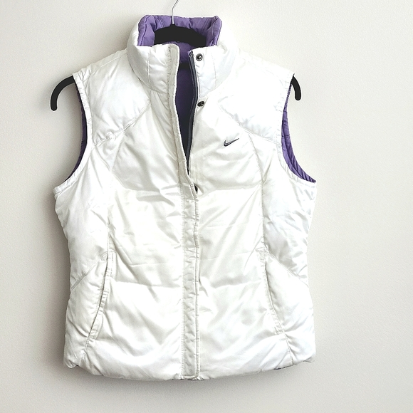 NIKE | Reversible Down Puffer Vest Lavendar + White - Picture 1 of 11